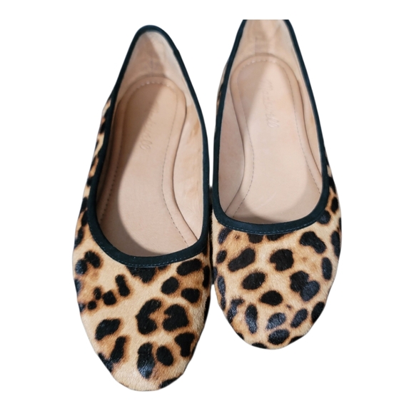 Madewell Reid Ballet Flat in Leopard‎ Calf Hair Sz 7 - Picture 6 of 11